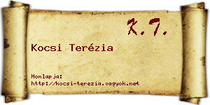 Kocsi Terézia névjegykártya