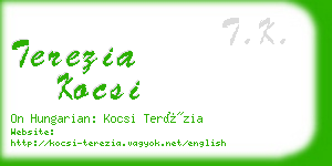 terezia kocsi business card